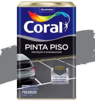 Imagem de TINTA  ACRILICA FOSCA PINTA PISO 18L CINZA ESCURO