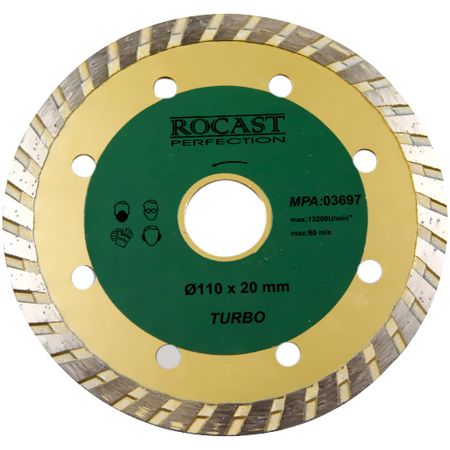 Imagem de DISCO DE CORTE DIAMANTADO 4" 110 X 20 MM LINHA TURBO