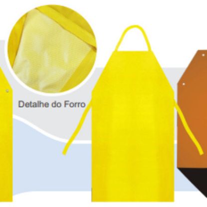 Imagem de AVENTAL DE PVC 1,20 X 0,70CM AMARELO C/ FORRO