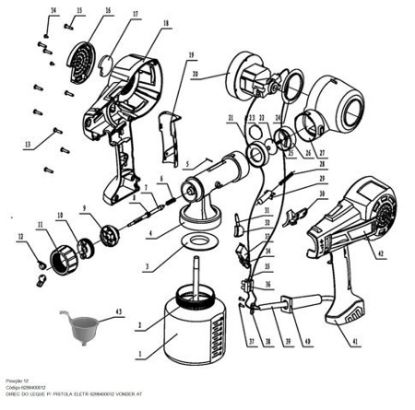 Imagem de DIREC DO LEQUE P/ PISTOLA ELETRICA E PECAS