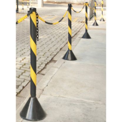 Imagem de PEDESTAL PLASTICO PRETO/AMARELO 90CM