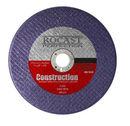 Imagem de DISCO DE CORTE   9" X 1/8" X 7/8" 178 X 3,2 X 22MM CONSTRUCTION