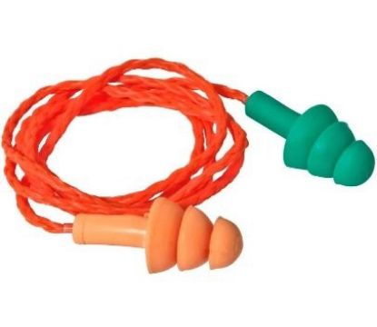 Imagem de PROTETOR AURICULAR SILICONE BICOLOR CORDÃO ALGODÃO 15DB PPA 04