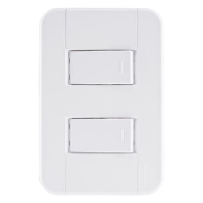 Imagem de INTERRUPTOR 4 X 2 DUPLO 10A 250V TABLET BRANCO