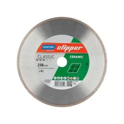 Imagem de DISCO DE CORTE DIAMANTADO   9" 230 X 25MM  P/ CORTE DE PISO E CERÂMICA LINHA CLASSIC CLIPPER