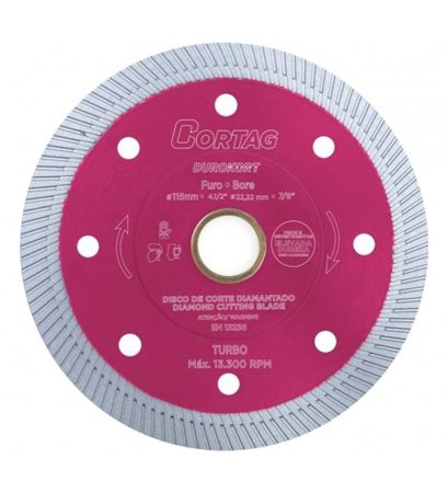 Imagem de DISCO DE CORTE DIAMANTADO   4 1/2" X 7/8" 115 X 22MM LINHA DUROKORT LINHA TURBO