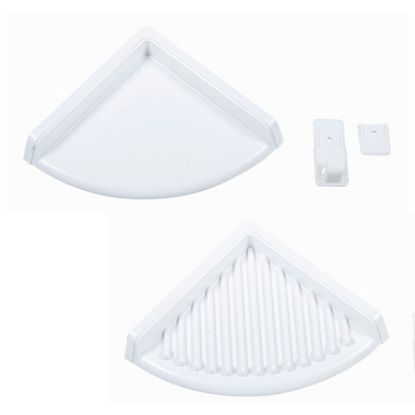 Imagem de KIT DE CANTONEIRA 2 PCS PLASTICA P/ BANHEIRO