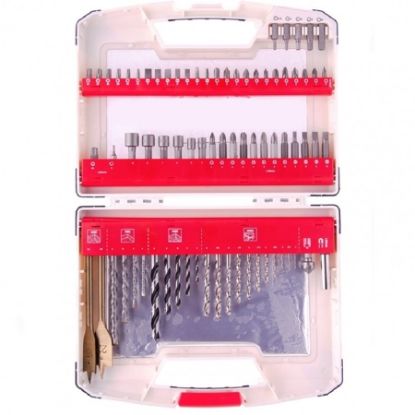 Imagem de JOGO DE BROCAS METAL 1-6 MM CONCRETO 4-8 MM MADEIRA 3-8 MM BROCAS CHATAS ESCARIADOR BITS 44 PCS ADAPTADOR SOQUETES 6 PCS 75 PCS