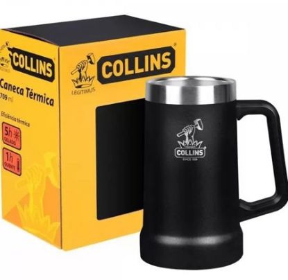 Imagem de CANECA TERMICA EM ACO INOX 709ML PRETO