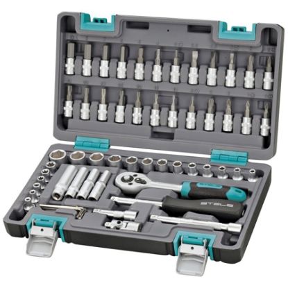 Imagem de KIT DE FERRAMENTA 1/4" CRV CAIXA PLASTICA 57 PCS