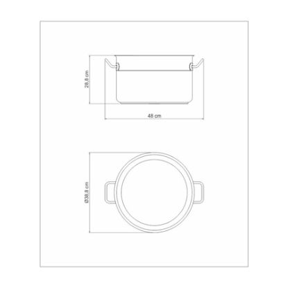 Imagem de PANELA/CALDEIRAO EM ACO INOX FUNDO TRIPLO 36 CM - 28 LITROS SEM TAMPA