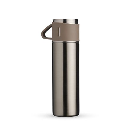 Imagem de GARRAFA TERMICA EM ACO INOX SQUEEZE 450ML CINZA