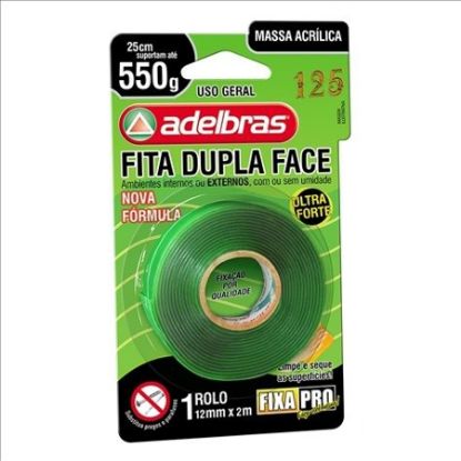 Imagem de FITA DUPLA FACE MASSA ACRILICA 19MM X 2M FIXA PRO