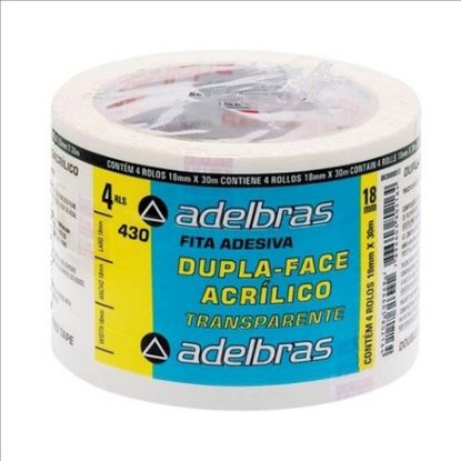 Imagem de FITA DUPLA FACE PP ACRILICO FLOW PACK 12MM X 30M