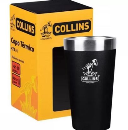 Imagem de COPO TERMICO EM ACO INOX 473ML S/ TAMPA PRETO