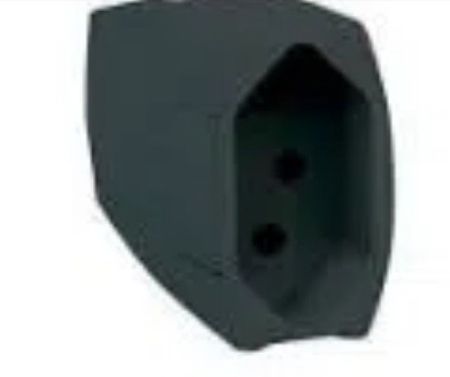 Imagem de PLUGUE FEMEA 2P+T PREDIAL PRETO SAIDA AXIAL 10A 250V 615814