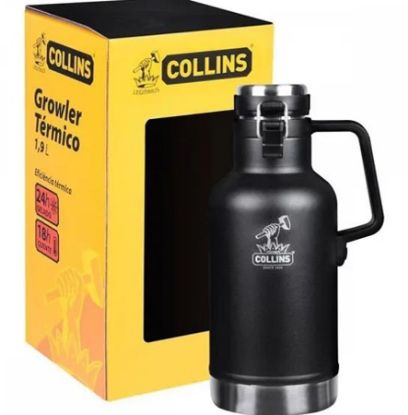 Imagem de GROWLER TERMICO EM ACO INOX 1,9L PRETO