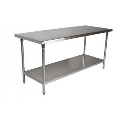 Imagem de MESA DE MANIPULACAO EM ACO INOX C/ PRATELEIRA 120CM X 50CM X 85CM