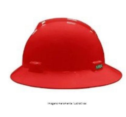 Imagem de CAPACETE ABA FRONTAL V-GARD MIN CLASSE A C/ JUGULAR VERMELHO