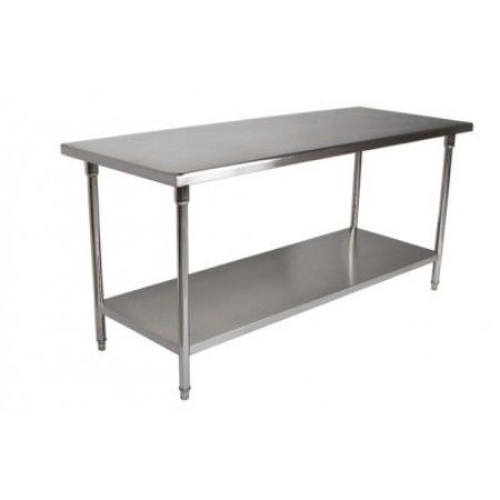 Imagem de MESA DE MANIPULACAO EM ACO INOX C/ PRATELEIRA 100CM X 50CM X 85CM