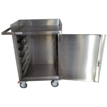 Imagem de CARRINHO DE LAVANDERIA EM ACO INOX 40CM X 60CM X 90CM