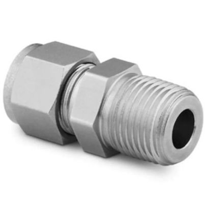 Imagem de CONCECTOR MACHO ACO INOX P/ TUBOS 3/8" X ROSCA NPT MACHO 3/8"