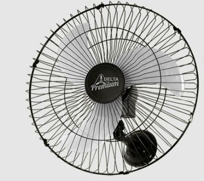 Imagem de VENTILADOR OSCILANTE DE PAREDE 60CM PREMIUM PRETO BIVOLT GRADE DE ACO