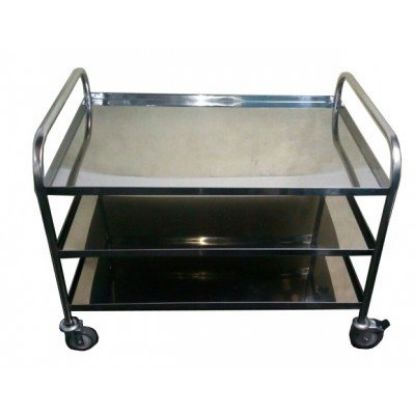 Imagem de CARRINHO EM ACO INOX P/ PROCESSOS 40CM X 80CM X 80CM