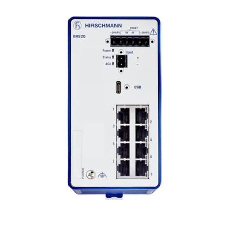 Imagem de SWITCH INDUSTRIAL C/ 8 PORTAS P/ MONTAGEM EM TRILHOS 10 - 100MBPS 12 VDC A 24 VDC