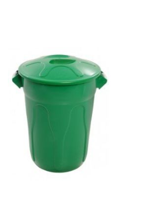 Imagem de LIXEIRA PLASTICA TIPO BALDE 40L C/ TAMPA SOBREPOSTA VERDE