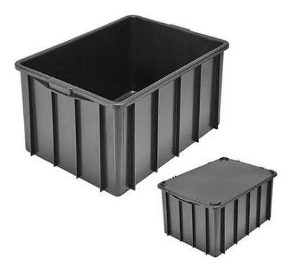 Imagem de CAIXA PLASTICA EMPILHAVEL 39,5L 210 X 390 X 620MM PRETO