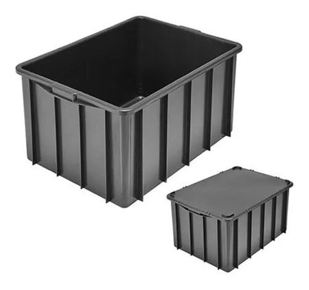 Imagem de CAIXA PLASTICA EMPILHAVEL 39,5L 210 X 390 X 620MM PRETO