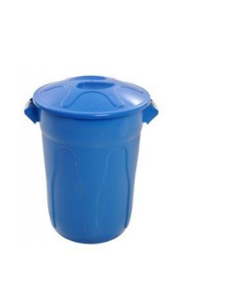 Imagem de LIXEIRA PLASTICA TIPO BALDE 100L C/ TAMPA AZUL