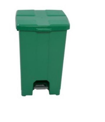 Imagem de LIXEIRA PLASTICA QUADRADA  60L C/ PEDAL  ( C/ 03 UND DESMONTADAS ) VERDE