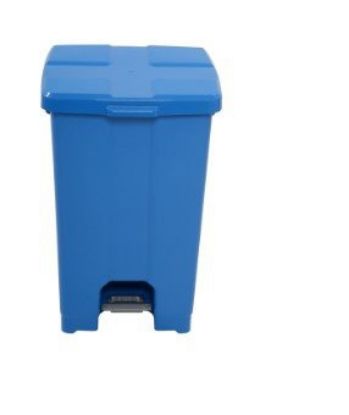 Imagem de LIXEIRA PLASTICA QUADRADA  60L C/ PEDAL  ( C/ 03 UND DESMONTADAS ) AZUL