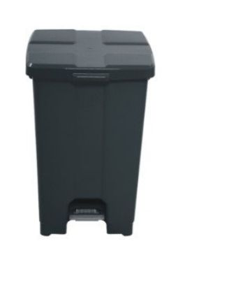 Imagem de LIXEIRA PLASTICA QUADRADA  60L C/ PEDAL  ( C/ 03 UND DESMONTADAS ) PRETO