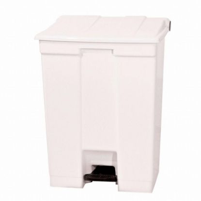 Imagem de LIXEIRA PLASTICA RETANGULAR  25L C/ PEDAL BRANCO