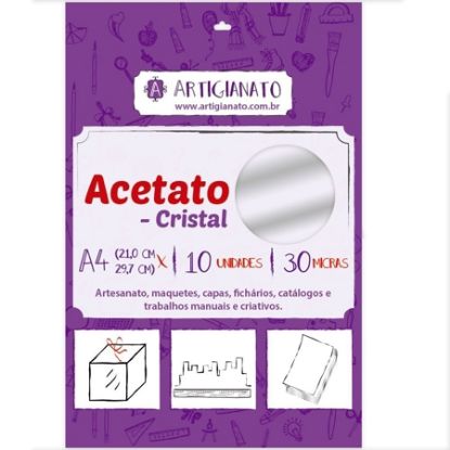 Imagem de ACETATO CRISTAL A4 0,30 MICRAS C/ 10 UN