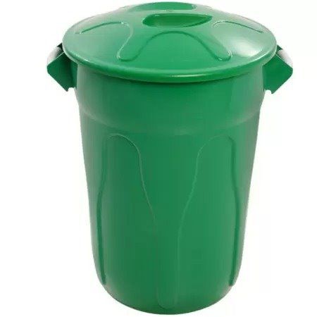 Imagem de LIXEIRA PLASTICA TIPO BALDE 60L C/ TAMPA SOBREPOSTA VERDE