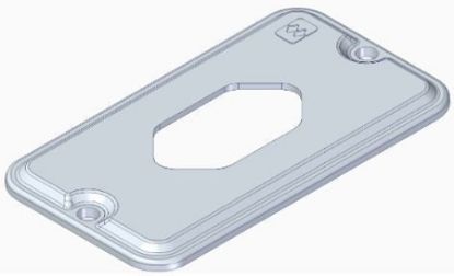 Imagem de TAMPA P/ CONDULETE N/ METALICA EM PVC CINZA C/ 1 MODULO HEXAGONAL 1/2" X 3/4" 