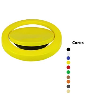 Imagem de TAMPA MEIA ESFERA PLASTICA 30CM AMARELO P/ CESTOS EB26 / CB49