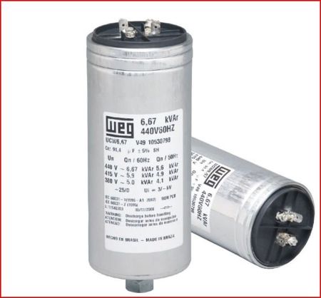 Imagem de CAPACITOR 1F PP MET 45,6UF 3,33KVAR 440V 