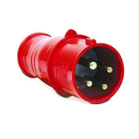 Imagem de PLUGUE INDUSTRIAL SOBREPOR MACHO 3P + T 32A 380-440V VERMELHO