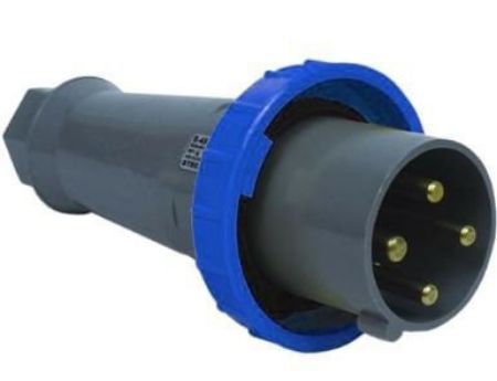 Imagem de PLUGUE DE ENERGIA INDUSTRIAL MACHO TERMOPLASTICO 3 POLOS + TERRA 63A 220/250V AZUL 9H