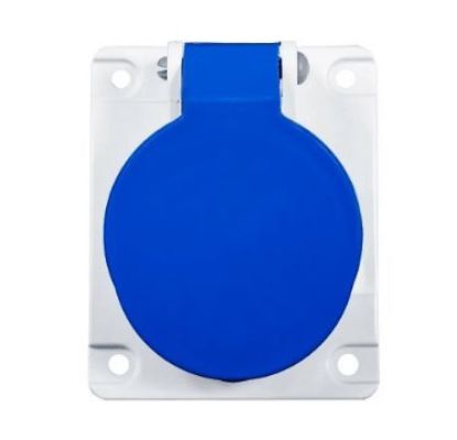 Imagem de TOMADA INDUSTRIAL DE EMBUTIR 3P + N + T 32A 250V AZUL 9H IP44