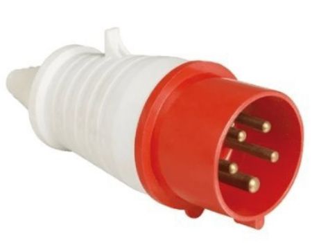 Imagem de PLUGUE INDUTIVO 5PIN 5P 16A 380-440V BRANCO/VERMELHO