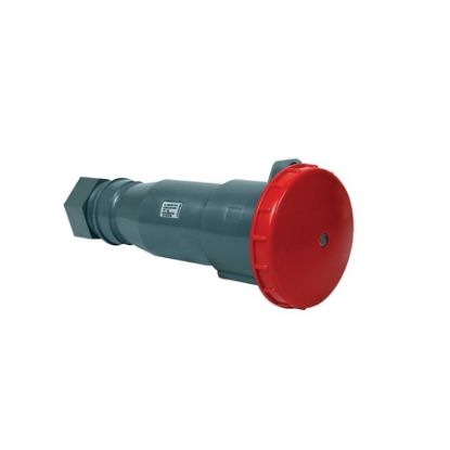 Imagem de TOMADA ACOPLADO FEMEA 3P + T 125A 440V VERMELHO 6H IP67 C/ TAMPA