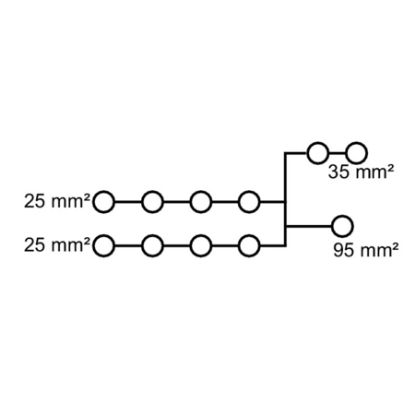 Imagem de BLOCO DE DISTRIBUICAO P/ BARRAMENTO 1P 232A 440V 