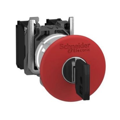 Imagem de BOTAO COGUMELO 40MM C/ CHAVE VERMELHO 1NF 