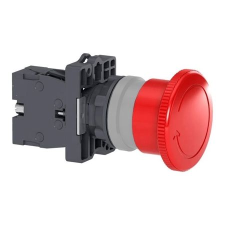 Imagem de BOTAO COGUMELO 40MM PLASTICO VERMELHO 22MM GIRATORIO 